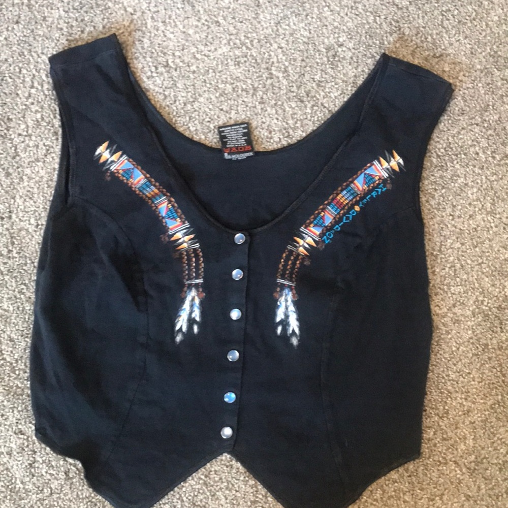 Vintage Harley Davidson button up vest